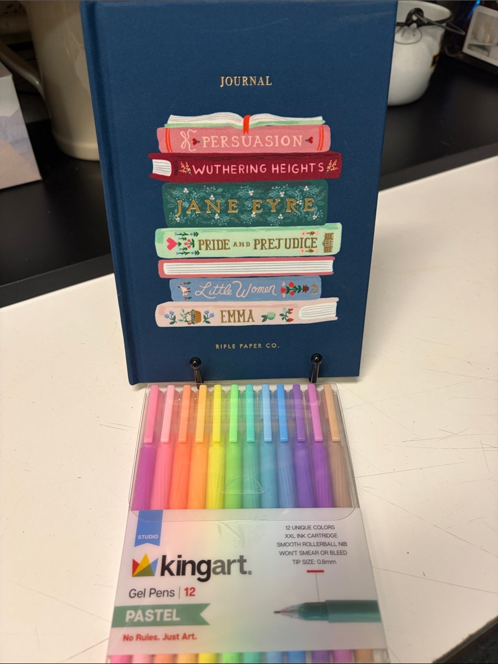 Rifle Paper Co. Navy Journal with Kingart 12 gel pens